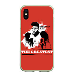 Чехол iPhone XS Max матовый The Greatest, цвет: 3D-салатовый