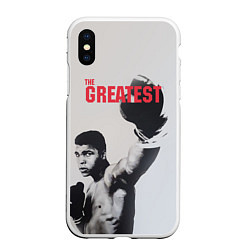 Чехол iPhone XS Max матовый The Greatest, цвет: 3D-белый