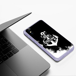 Чехол iPhone XS Max матовый ВМФ России, цвет: 3D-светло-сиреневый — фото 2