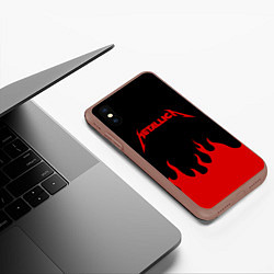 Чехол iPhone XS Max матовый METALLICA, цвет: 3D-коричневый — фото 2