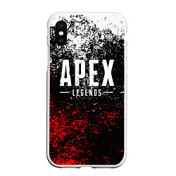 Чехол iPhone XS Max матовый APEX LEGENDS, цвет: 3D-белый