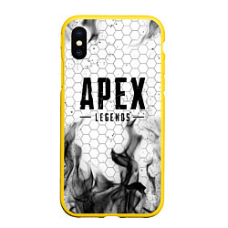Чехол iPhone XS Max матовый APEX LEGENDS, цвет: 3D-желтый