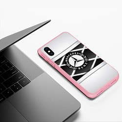 Чехол iPhone XS Max матовый MERCEDES-BENZ, цвет: 3D-баблгам — фото 2