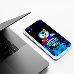 Чехол iPhone XS Max матовый BRAWL STARS MRP, цвет: 3D-белый — фото 2