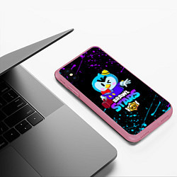 Чехол iPhone XS Max матовый BRAWL STARS MRP, цвет: 3D-малиновый — фото 2