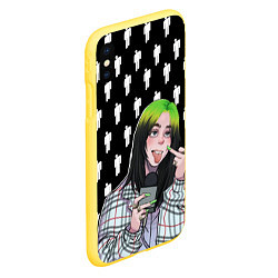 Чехол iPhone XS Max матовый Billie Eilish, цвет: 3D-желтый — фото 2