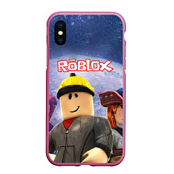 Чехол iPhone XS Max матовый ROBLOX, цвет: 3D-малиновый