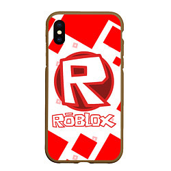 Чехол iPhone XS Max матовый ROBLOX, цвет: 3D-коричневый