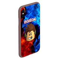 Чехол iPhone XS Max матовый ROBLOX, цвет: 3D-коричневый — фото 2