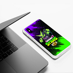 Чехол iPhone XS Max матовый BRAWL STARS VIRUS 8-BIT, цвет: 3D-белый — фото 2