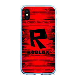 Чехол iPhone XS Max матовый Roblox, цвет: 3D-голубой