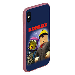 Чехол iPhone XS Max матовый ROBLOX, цвет: 3D-малиновый — фото 2