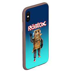 Чехол iPhone XS Max матовый ROBLOX, цвет: 3D-коричневый — фото 2