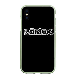 Чехол iPhone XS Max матовый Roblox, цвет: 3D-салатовый