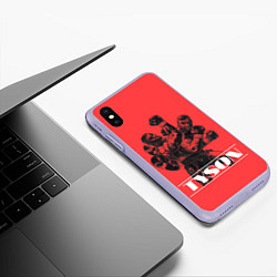 Чехол iPhone XS Max матовый Tyson, цвет: 3D-светло-сиреневый — фото 2
