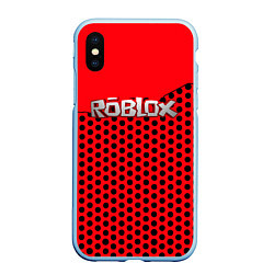 Чехол iPhone XS Max матовый Roblox Red, цвет: 3D-голубой