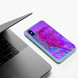 Чехол iPhone XS Max матовый Billie Glitch Пастель, цвет: 3D-мятный — фото 2