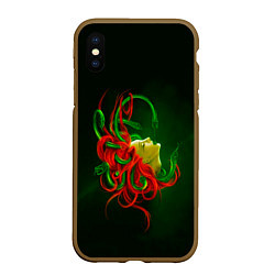 Чехол iPhone XS Max матовый Медуза Горгона, цвет: 3D-коричневый