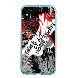 Чехол iPhone XS Max матовый Green Day - Father of All MF, цвет: 3D-мятный