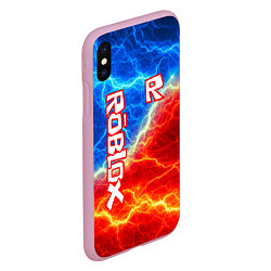 Чехол iPhone XS Max матовый ROBLOX, цвет: 3D-розовый — фото 2