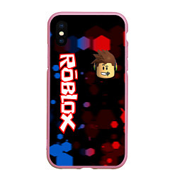 Чехол iPhone XS Max матовый ROBLOX, цвет: 3D-розовый