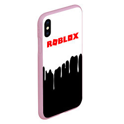 Чехол iPhone XS Max матовый ROBLOX, цвет: 3D-розовый — фото 2