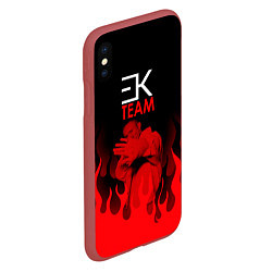 Чехол iPhone XS Max матовый ЕГОР КРИД, цвет: 3D-красный — фото 2