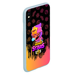 Чехол iPhone XS Max матовый BRAWL STARS SANDY, цвет: 3D-голубой — фото 2