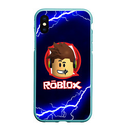 Чехол iPhone XS Max матовый ROBLOX, цвет: 3D-мятный