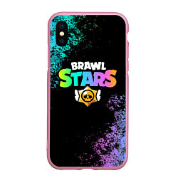 Чехол iPhone XS Max матовый Brawl Stars