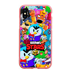 Чехол iPhone XS Max матовый BRAWL STARS MRP, цвет: 3D-баблгам