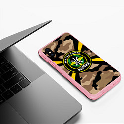 Чехол iPhone XS Max матовый Войска связи, цвет: 3D-баблгам — фото 2