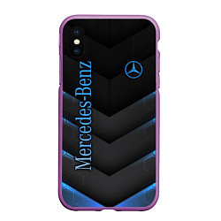 Чехол iPhone XS Max матовый Mercedes-Benz, цвет: 3D-фиолетовый