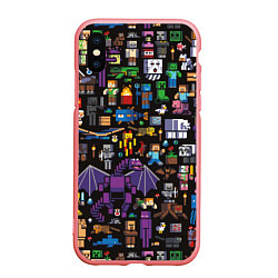 Чехол iPhone XS Max матовый MINECRAFT, цвет: 3D-баблгам