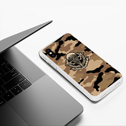 Чехол iPhone XS Max матовый ВДВ СССР, цвет: 3D-белый — фото 2