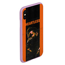 Чехол iPhone XS Max матовый HEARTLESS, цвет: 3D-сиреневый — фото 2