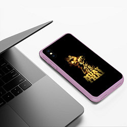 Чехол iPhone XS Max матовый Tony Jaa, цвет: 3D-сиреневый — фото 2