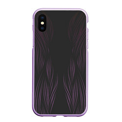 Чехол iPhone XS Max матовый Фиолетовое пламя