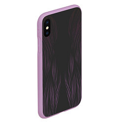 Чехол iPhone XS Max матовый Фиолетовое пламя, цвет: 3D-сиреневый — фото 2