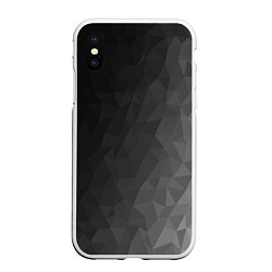 Чехол iPhone XS Max матовый Dark abstraction, цвет: 3D-белый