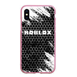 Чехол iPhone XS Max матовый ROBLOX, цвет: 3D-розовый