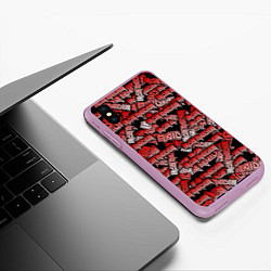 Чехол iPhone XS Max матовый Iron Maiden, цвет: 3D-сиреневый — фото 2