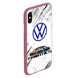 Чехол iPhone XS Max матовый Volkswagen, цвет: 3D-малиновый — фото 2