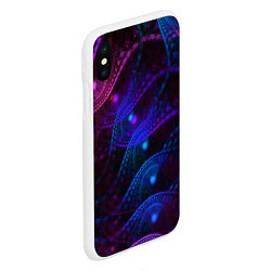 Чехол iPhone XS Max матовый NEON FRACTAL, цвет: 3D-белый — фото 2