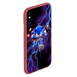 Чехол iPhone XS Max матовый SONIC, цвет: 3D-красный — фото 2