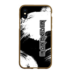 Чехол iPhone XS Max матовый Iron Maiden, цвет: 3D-коричневый