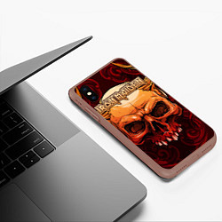 Чехол iPhone XS Max матовый Iron Maiden, цвет: 3D-коричневый — фото 2