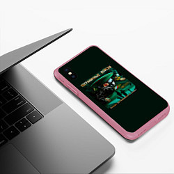 Чехол iPhone XS Max матовый Пограничные Войска, цвет: 3D-малиновый — фото 2
