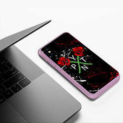 Чехол iPhone XS Max матовый Payton Moormeier: Black Style, цвет: 3D-сиреневый — фото 2
