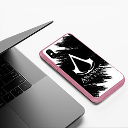Чехол iPhone XS Max матовый ASSASSINS CREED, цвет: 3D-малиновый — фото 2